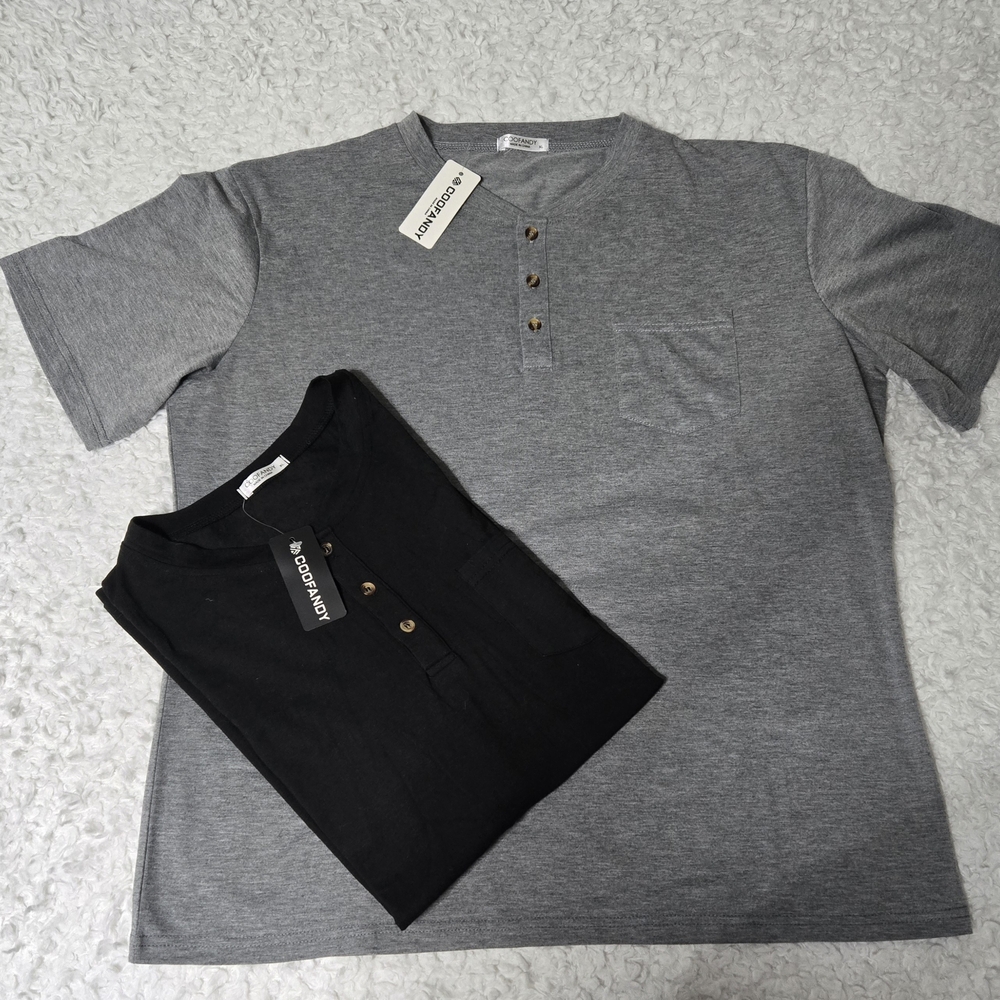 BOSSINI Gray and Black Casual Button Down Shirts for Men